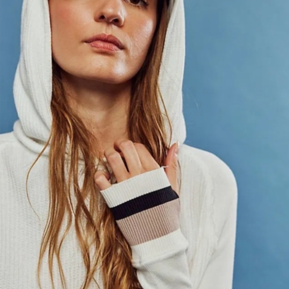 NWT Free People We The Free Super Natural Thermal Hoodie Top - Picture 2 of 9